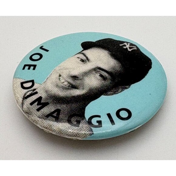 Joe DiMaggio Vintage Pinback Button Ney York Yankees Baseball Stadium Pin - Picture 4 of 6